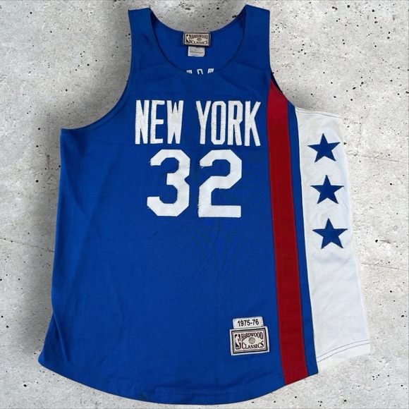 Julius Erving Dr. J New York Nets #32 75-76‎ Mitchell & Ness Jersey Sz Medium - Picture 1 of 6
